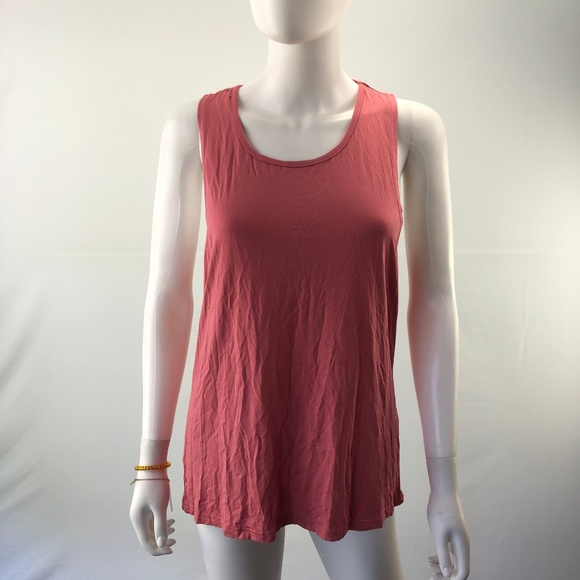 Tank Top L Cross Back Shirt Sleeveless Twist Vest - Picture 1 of 7
